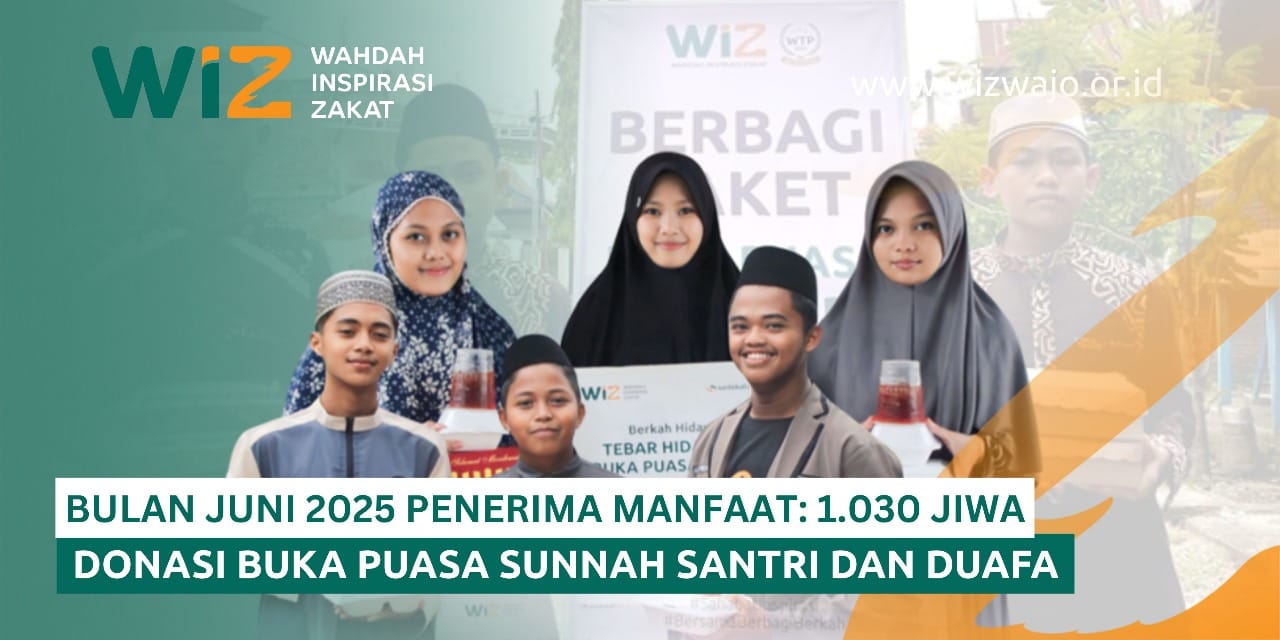 Ribuan Santri Merasakan, WIZ Wajo Tebar Manfaat Donasi Buka Puasa Sunnah 2025