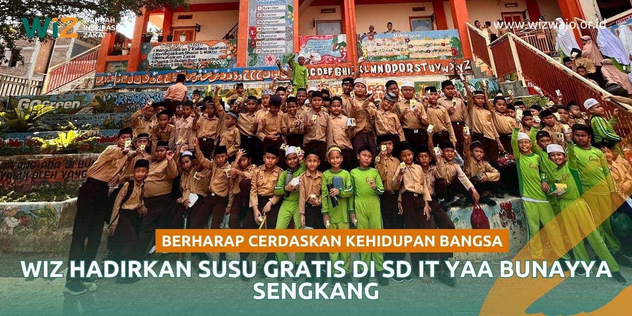 Berharap Cerdaskan Kehidupan Bangsa, WIZ Hadirkan Susu Gratis di SD IT Yaa Bunayya Sengkang