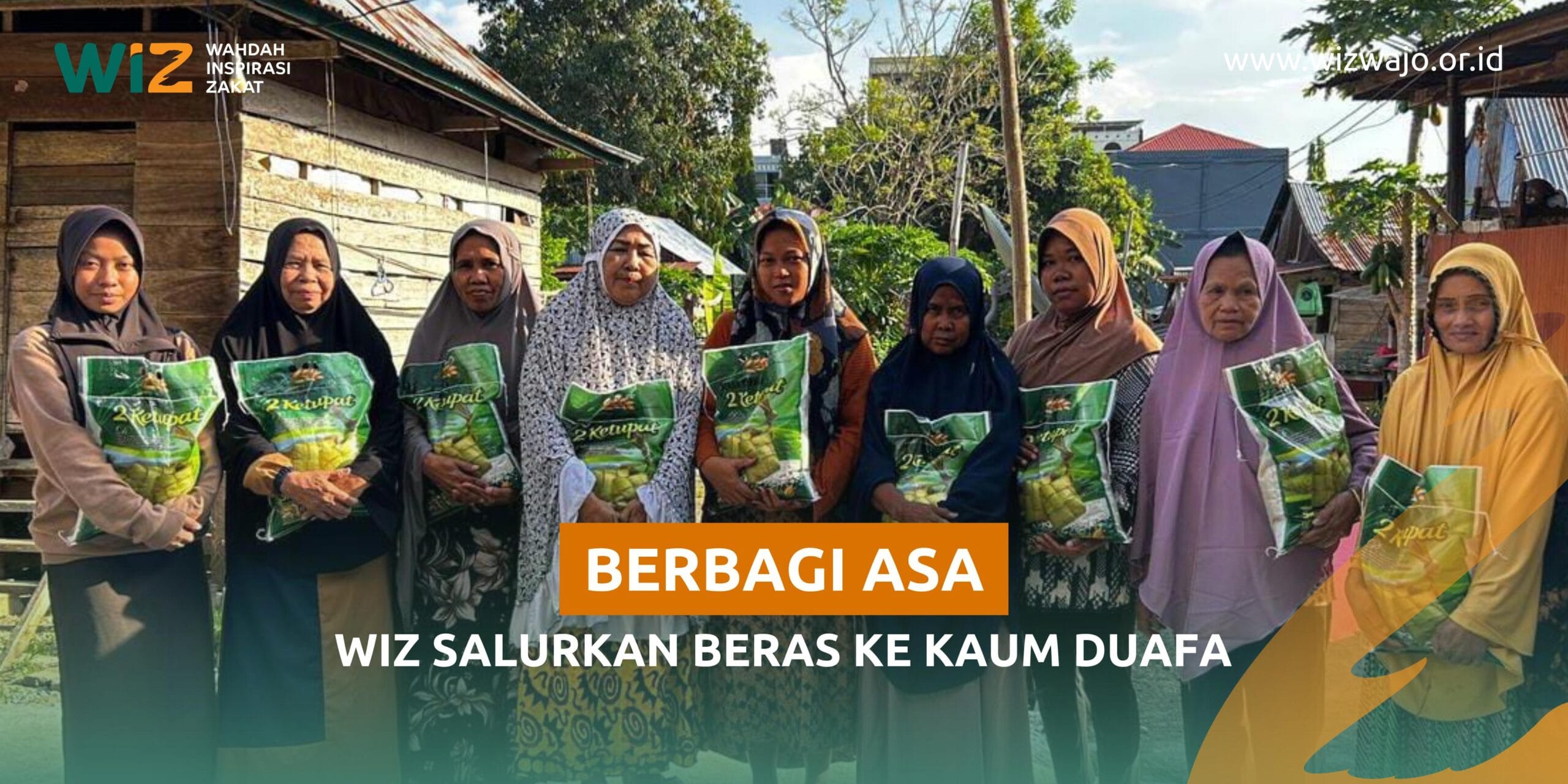 Berbagi Asa, WIZ Salurkan Beras ke Kaum Duafa