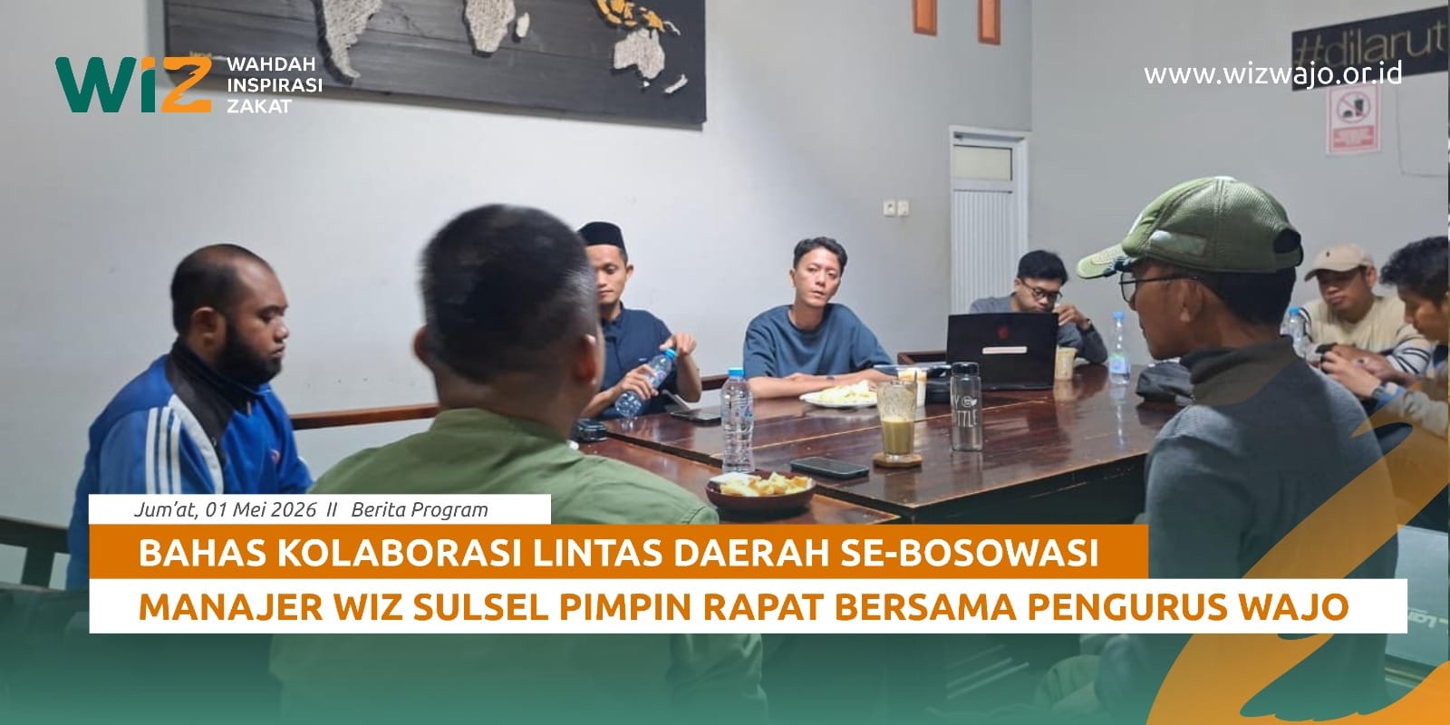Bahas Kolaborasi Lintas Daerah se-BOSOWASI, Manajer Wilayah WIZ Sulsel Pimpin Rapat Bersama Pengurus Wajo