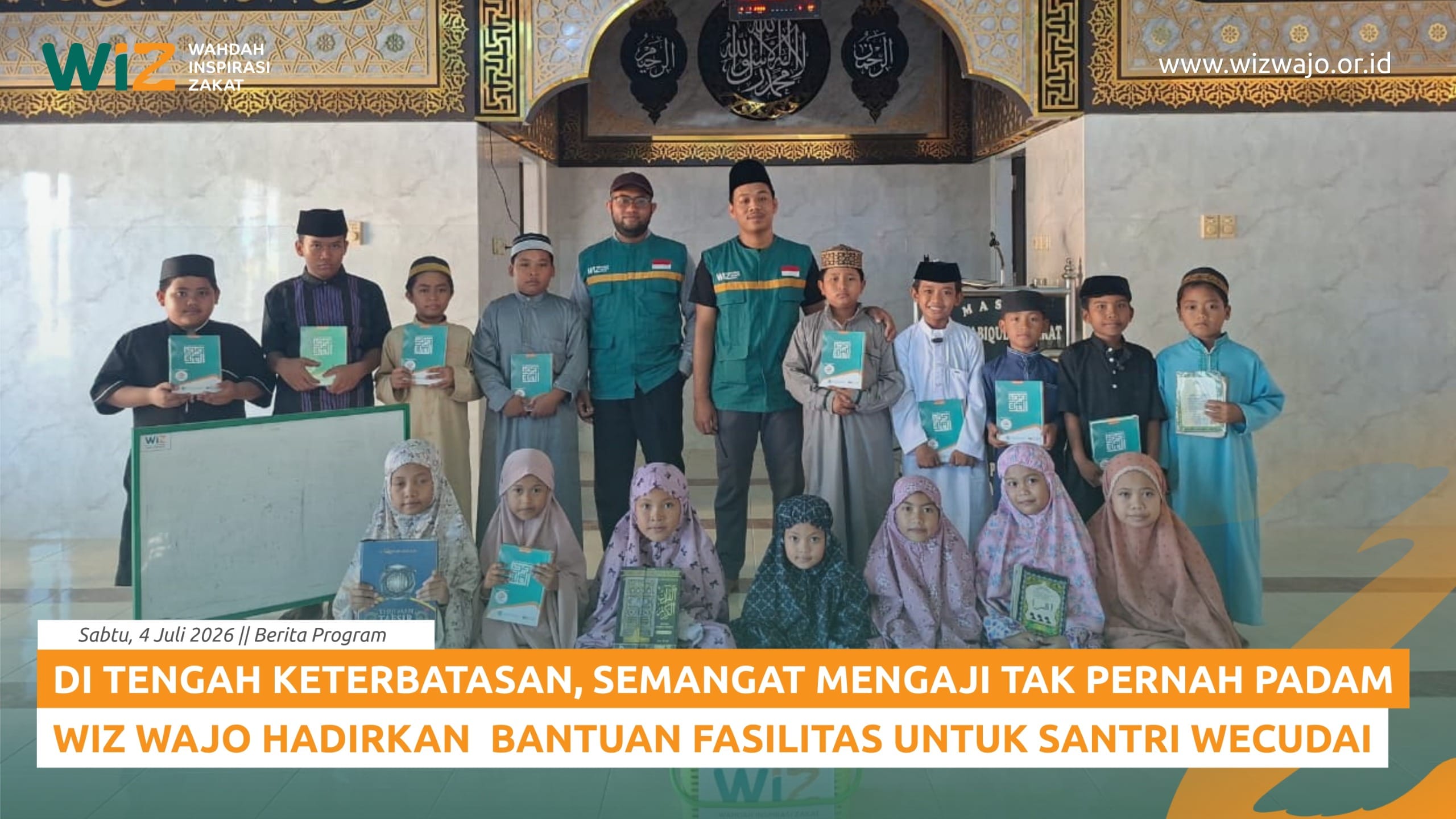 Berbagi Al-Qur’an, WIZ Harap Bangun Generasi Berakhlak!